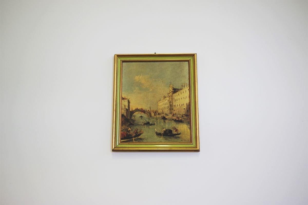 Satz von 2 Venedig Landschaftsgemälden auf Leinwand - 1960s im Angebot 5