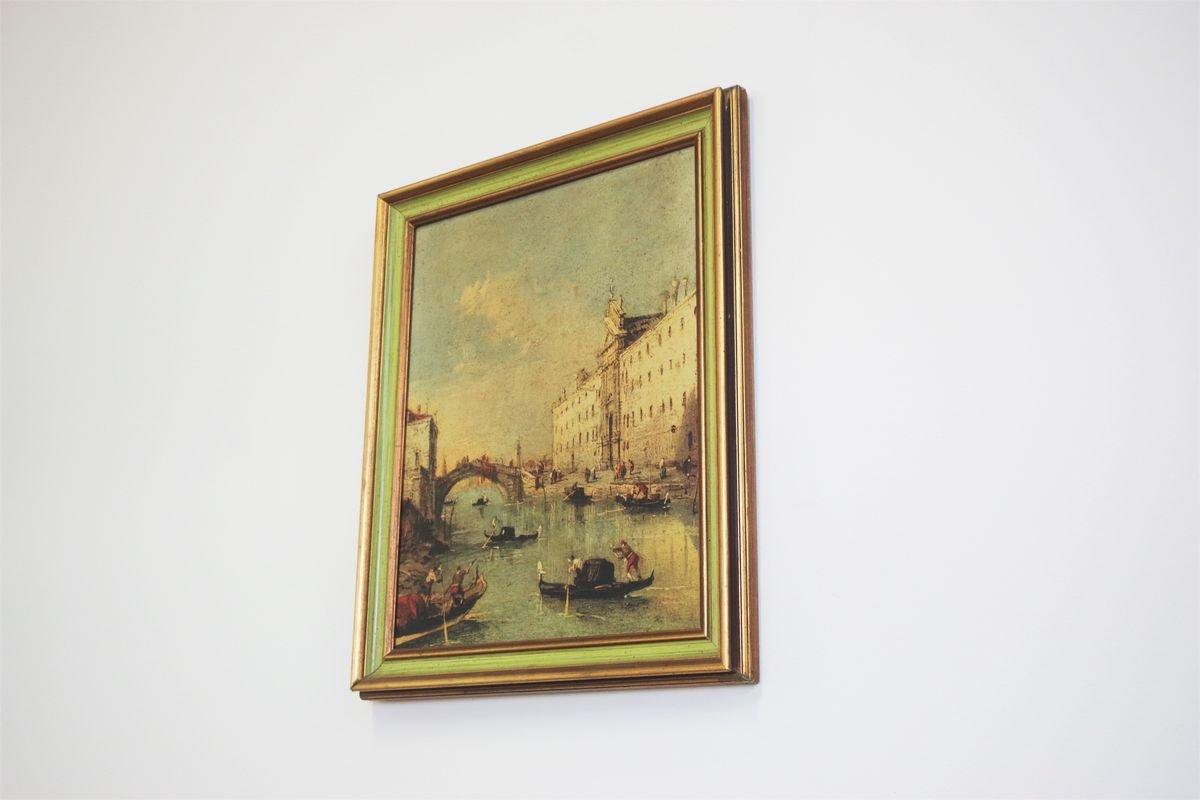 Satz von 2 Venedig Landschaftsgemälden auf Leinwand - 1960s im Angebot 9