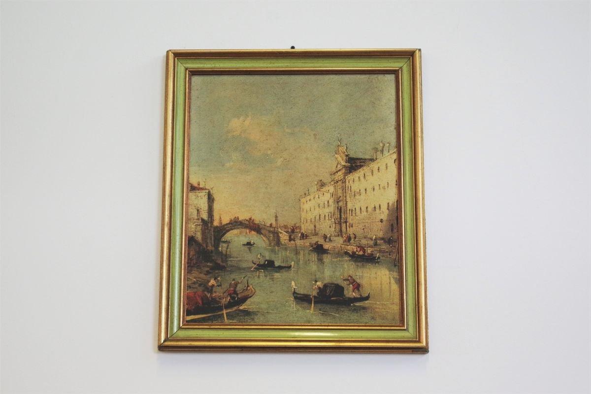 Satz von 2 Venedig Landschaftsgemälden auf Leinwand - 1960s im Angebot 10