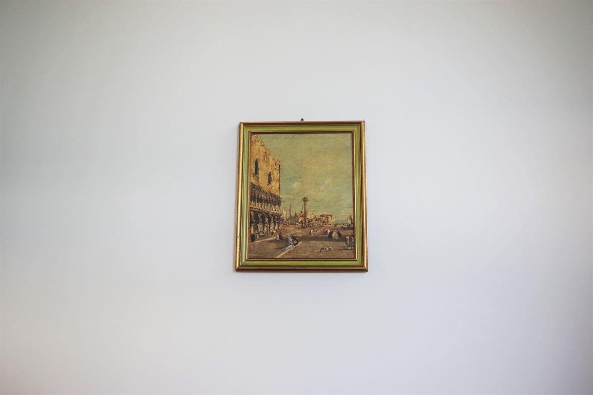 Satz von 2 Venedig Landschaftsgemälden auf Leinwand - 1960s im Zustand „Gut“ im Angebot in Manzano, IT