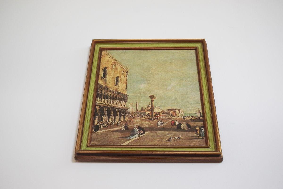 Satz von 2 Venedig Landschaftsgemälden auf Leinwand - 1960s (Mid-20th Century) im Angebot
