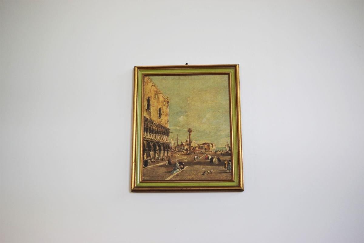 Satz von 2 Venedig Landschaftsgemälden auf Leinwand - 1960s im Angebot 1