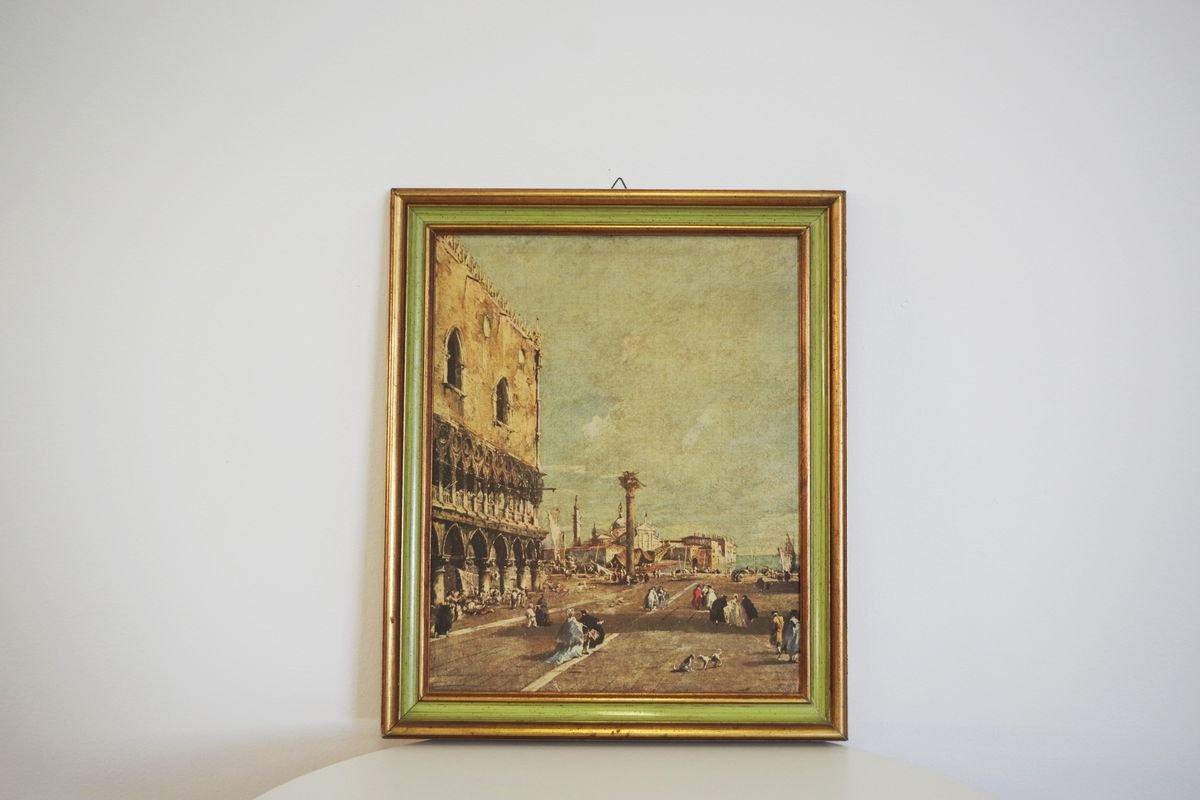 Satz von 2 Venedig Landschaftsgemälden auf Leinwand - 1960s im Angebot 2