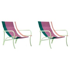 Set di 2 sedie da salotto Verde Maraca di Sebastian Herkner
