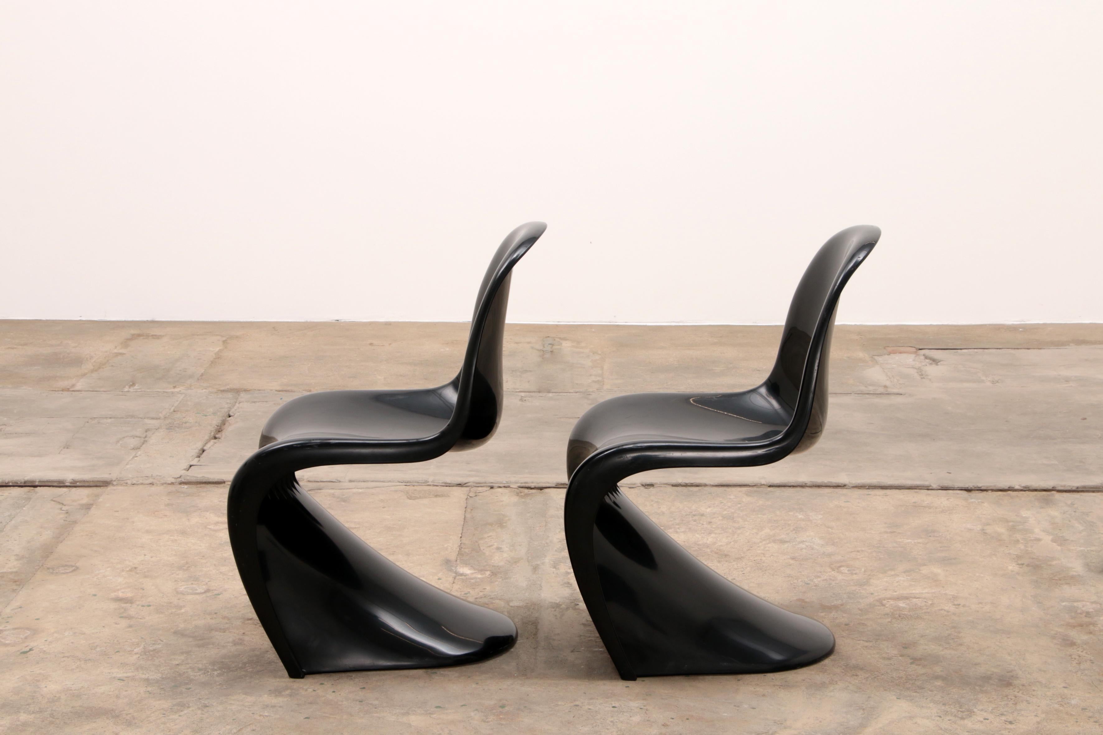 Swiss Set of 2 Verner Panton Chairs Made by Herman Miller, 1971
