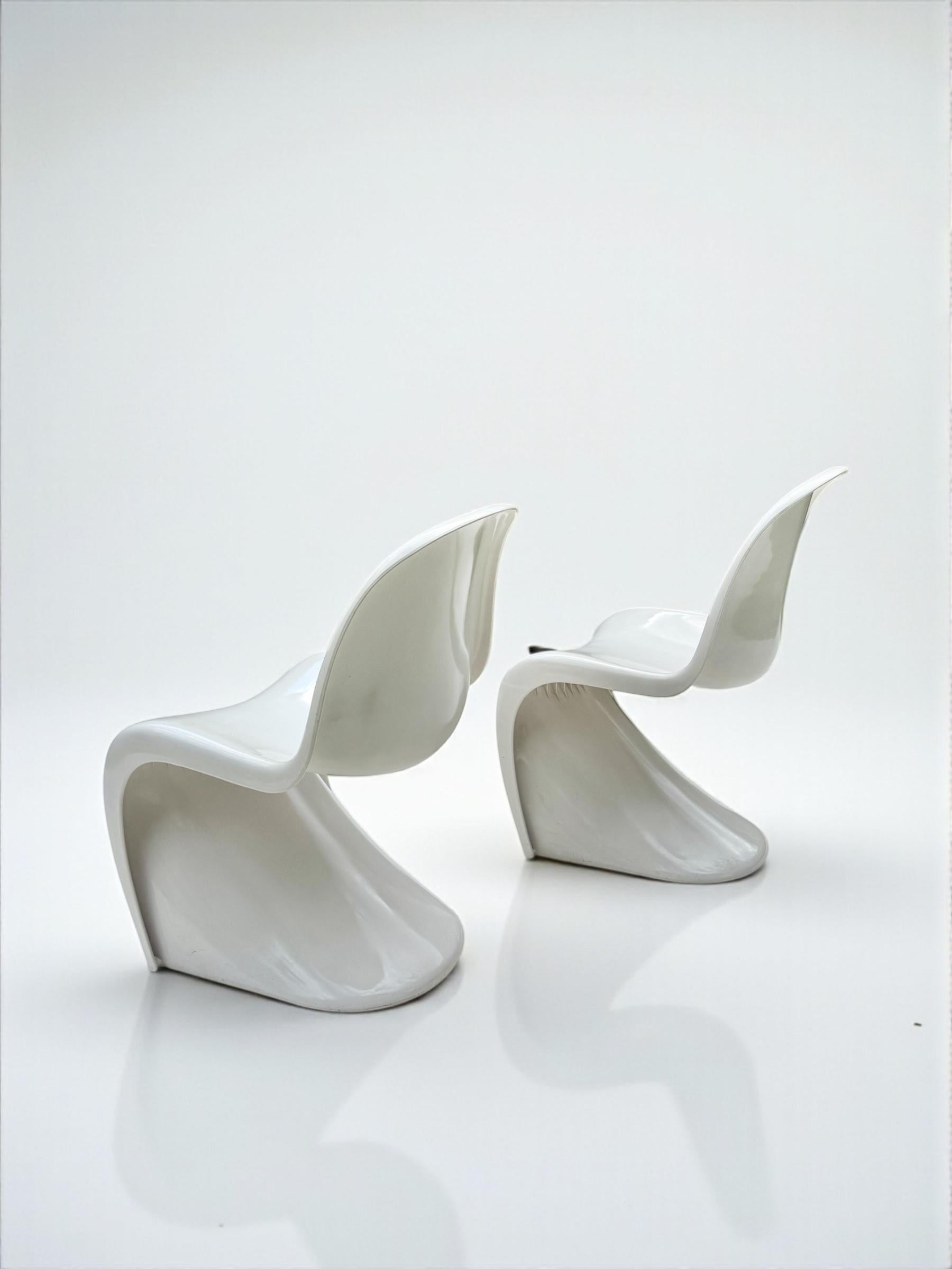 2er-Set Verner Panton Fiberglas S Stuhl für Herman Miller, W.Germany 1973 im Zustand „Gut“ im Angebot in London, GB