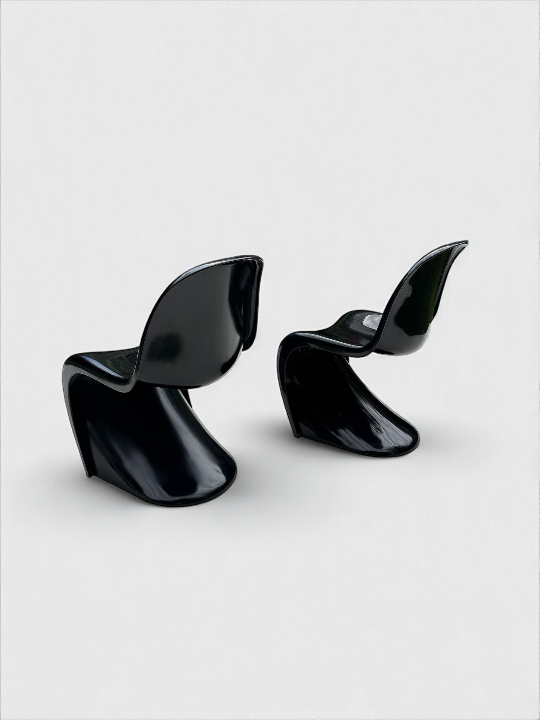 Satz von 2 Verner Panton Fiberglas S Stühlen für Herman Miller, W. Deutschland 1971 im Angebot 4