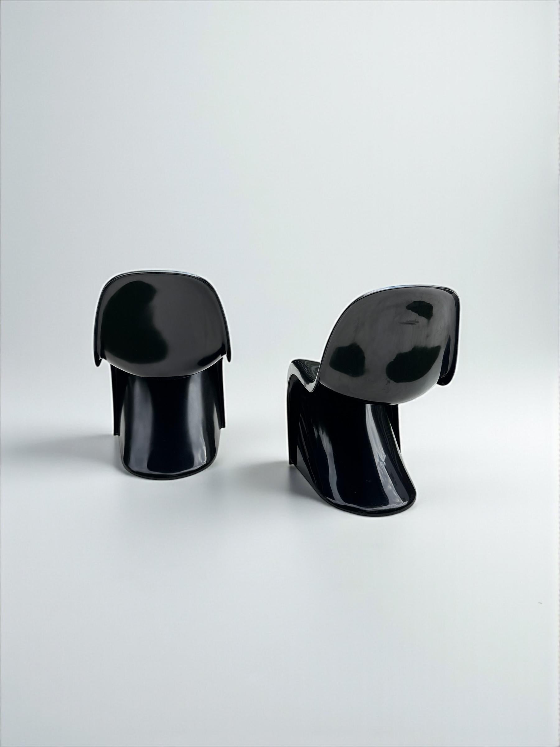 Satz von 2 Verner Panton Fiberglas S Stühlen für Herman Miller, W. Deutschland 1971 im Zustand „Gut“ im Angebot in London, GB