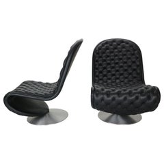 Set of 2 Verner Panton ‘System 1-2-3 De Luxe’ Lounge Chairs For Fritz Hansen