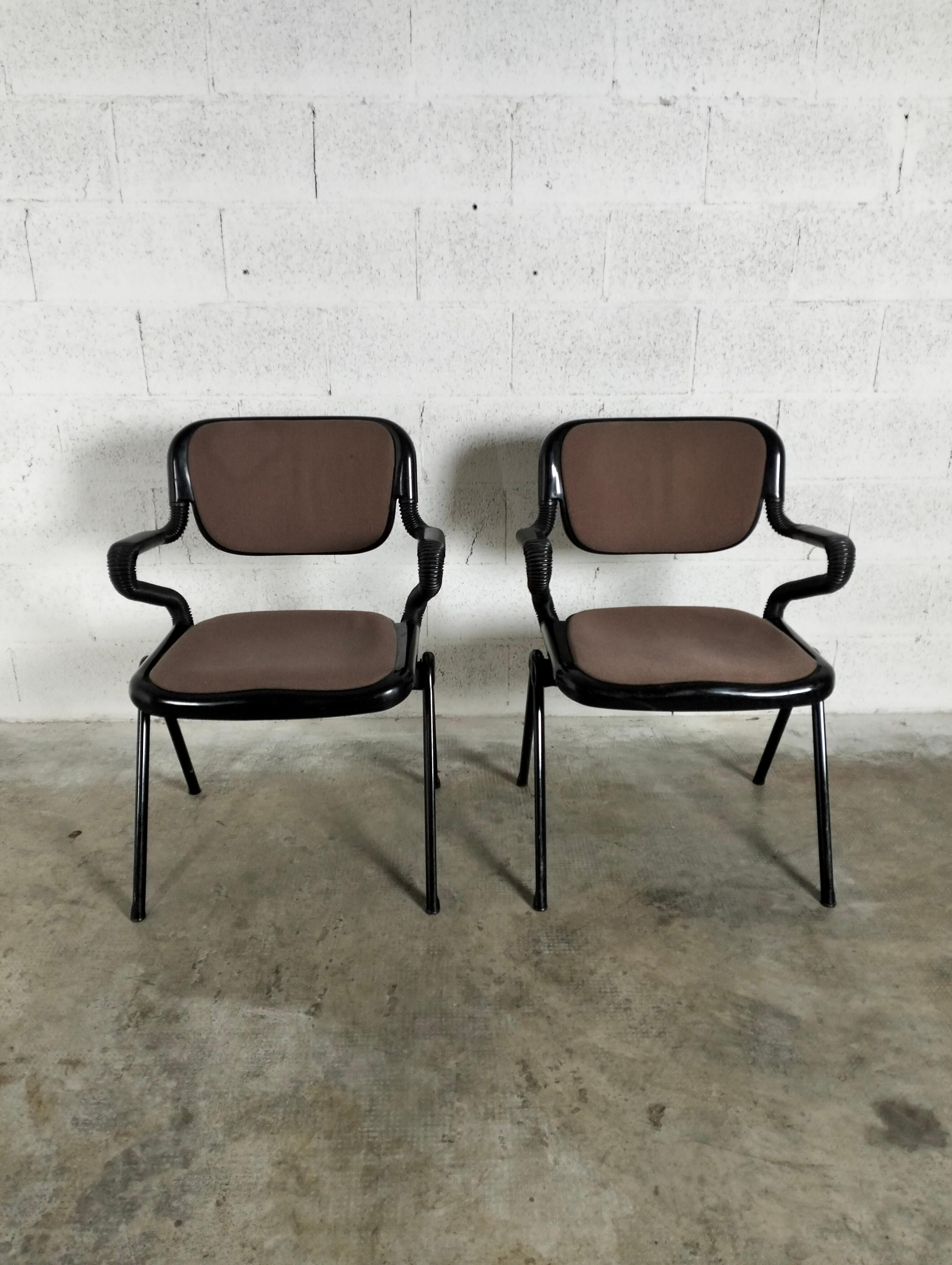 Late 20th Century Set of 2 Vertebra System Chairs by E.Ambasz E G.Piretti for Anonima Castelli