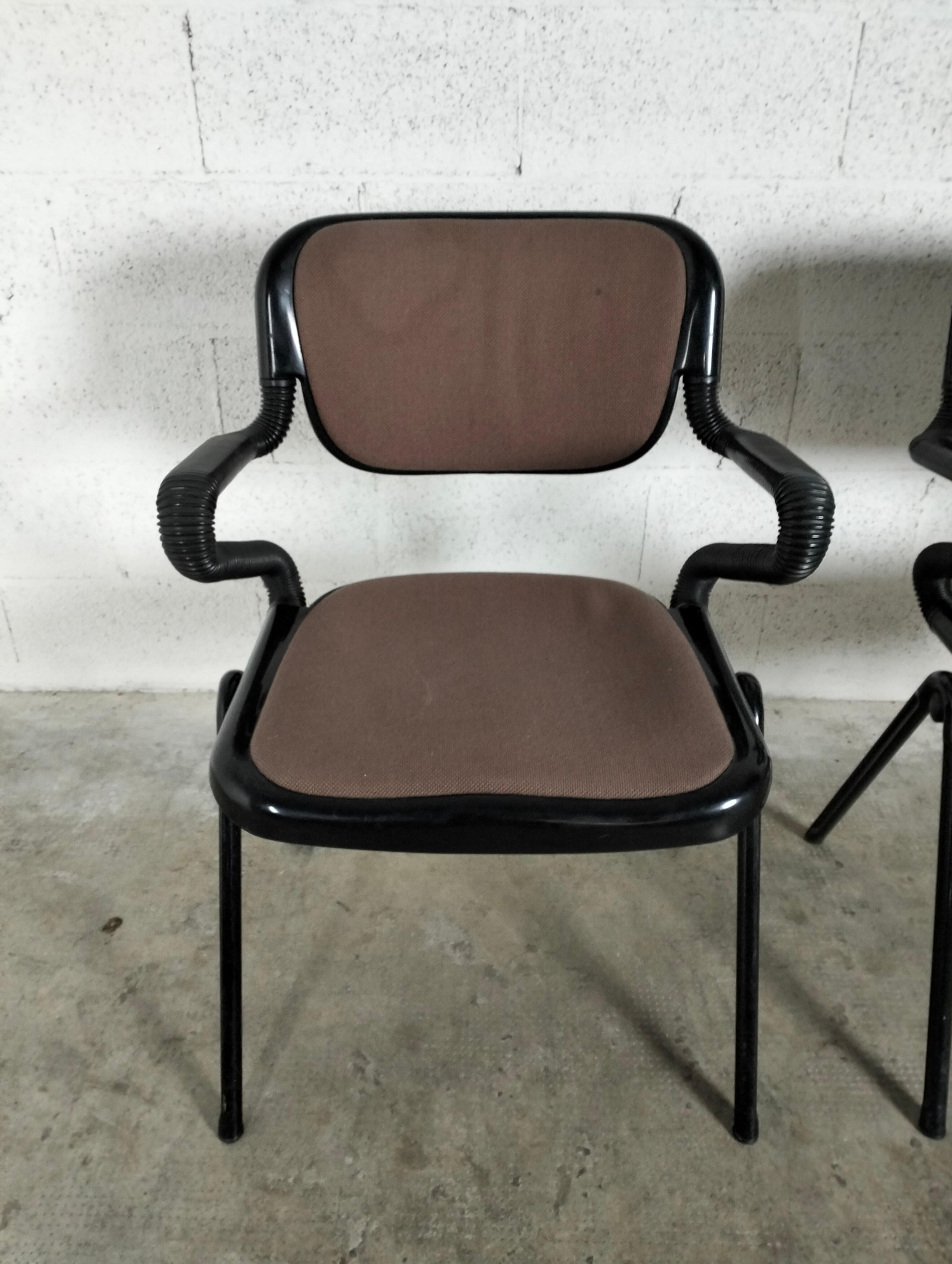 Metal Set of 2 Vertebra System Chairs by E.Ambasz E G.Piretti for Anonima Castelli