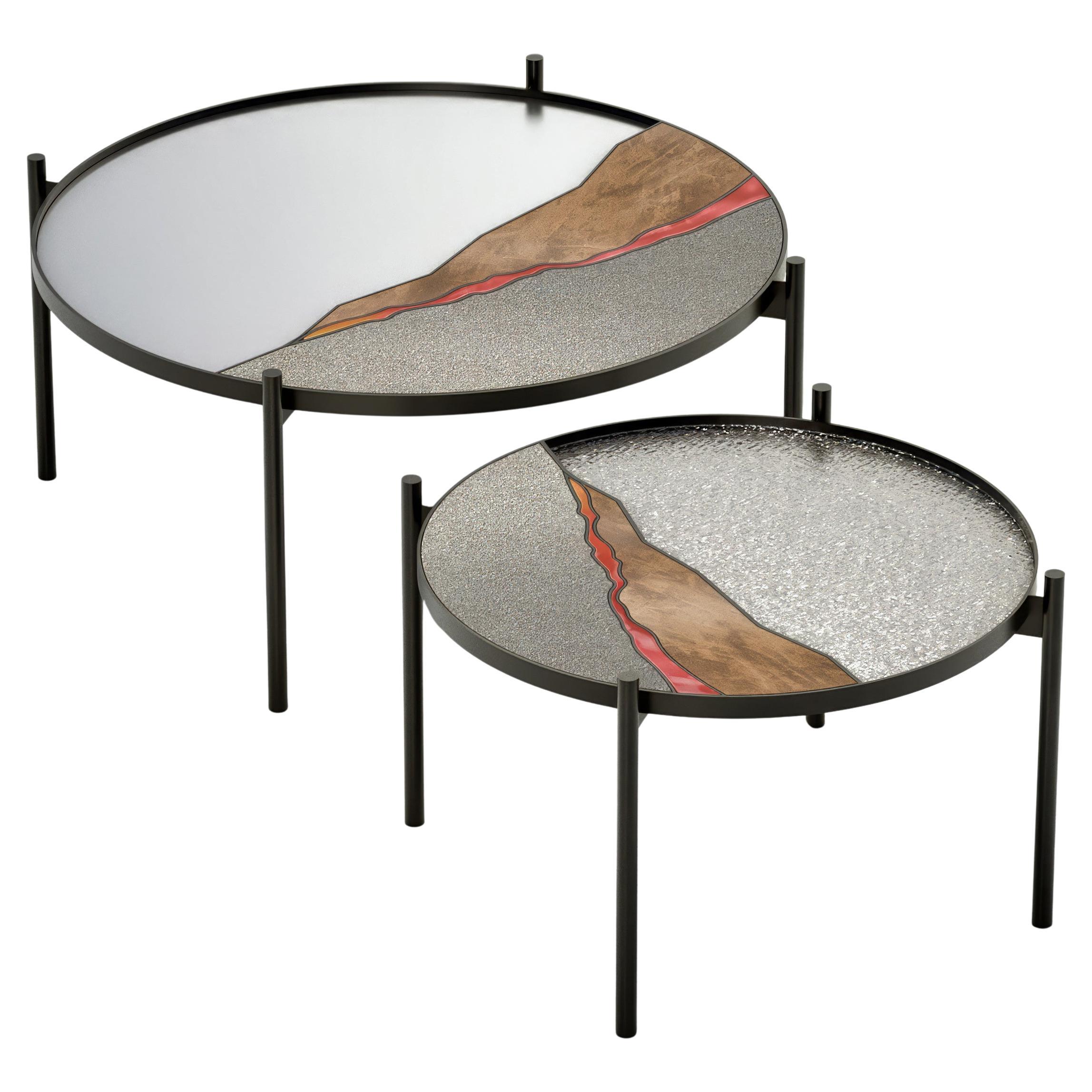 Set Of 2 Vesuvius Coffee Tables by Atlas Project For Sale