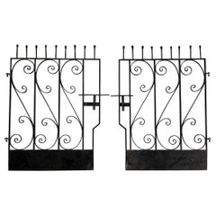 Set of 2 Victorian Wrought Iron Garden Gates