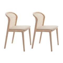 Juego de 2, Silla Viena, madera de haya, contorno beige by Colé Italia