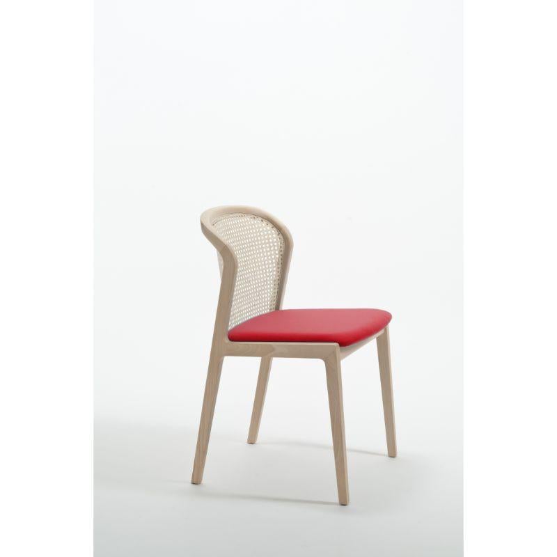 Modern Set of 2, Vienna Chair, Beech Wood, Red by Colé Italia For Sale