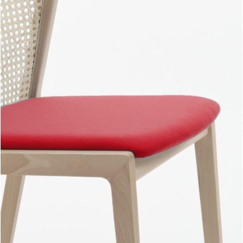 Contemporary Set of 2, Vienna Chair, Beech Wood, Red by Colé Italia For Sale
