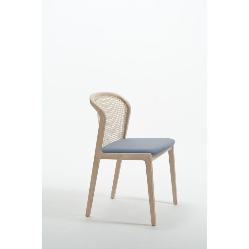 Moderne Lot de 2, Chaise Vienne, Wood Wood et Glicine en velours par Colé Italia en vente