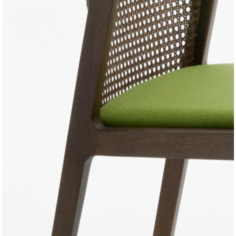 Italian Set of 2, Vienna Chair, Canaletto Acid Green & Beech Wood Beige by Colé Italia For Sale
