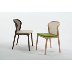 Set of 2, Vienna Chair, Canaletto Beige & Beech Wood Green by Colé Italia