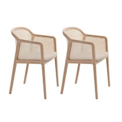 Set of 2, Vienna Little Armchair, Beech Wood, Beige by Colé Italia
