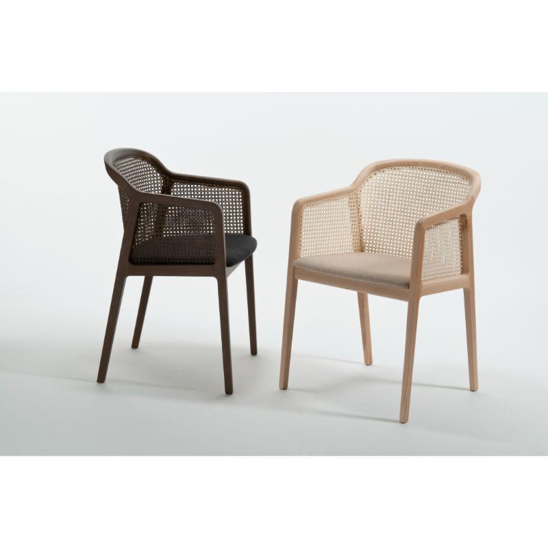 Set of 2, Vienna little armchairs, stained beech wood, Anthracite& natural beech wood, beige by Colé Italia with Emmanuel Gallina
Dimensions: H 78, W 53, D 50 cm.
Materials: stained beech wood little armchair with Vienna straw back, and