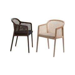 Set of 2, Vienna Little Armchairs, Canaletto Anthracite & Beige by Colé Italia