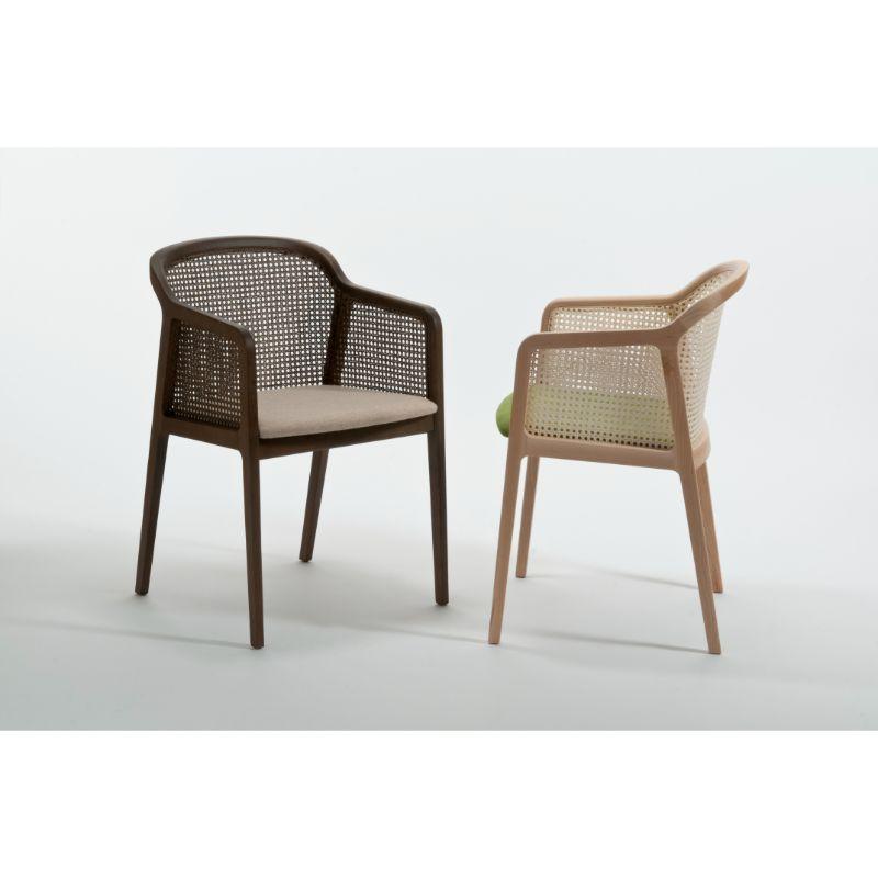 Set of 2, Vienna Little armchairs, Canaletto, Beige & Beech Wood, Green by Colé Italia with Emmanuel Gallina
Dimensions: H 78, W 53, D 50 cm
Materials: Stained beech wood little armchair with Vienna straw back, and upholstered seat
Wood stained