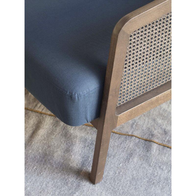 Set of 2, Vienna Lounge Armchair Beech Blue by Colé Italia For Sale 5