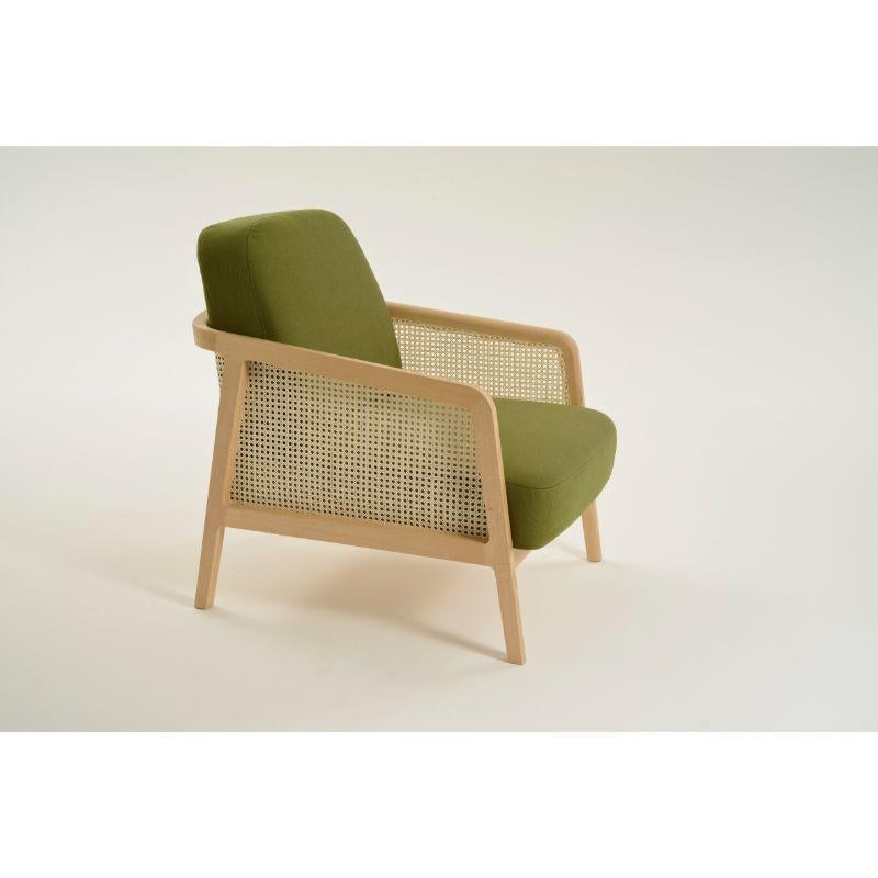 Modern Set of 2, Vienna Lounge Armchair Beech Palm Green by Colé Italia For Sale