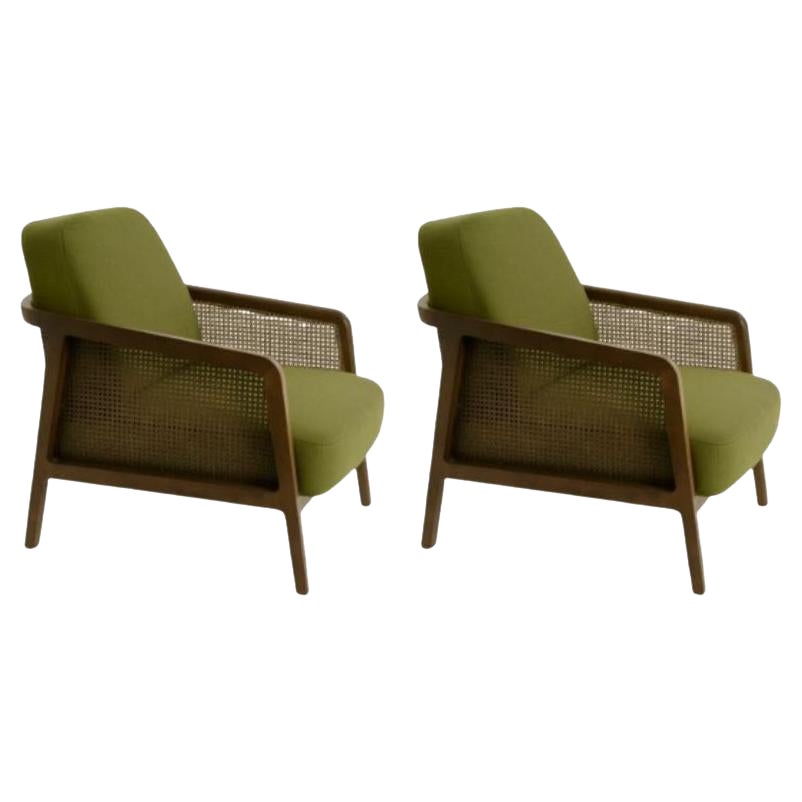 Lote de 2 Sillón Lounge Viena Canaletto Verde Palma by Colé Italia