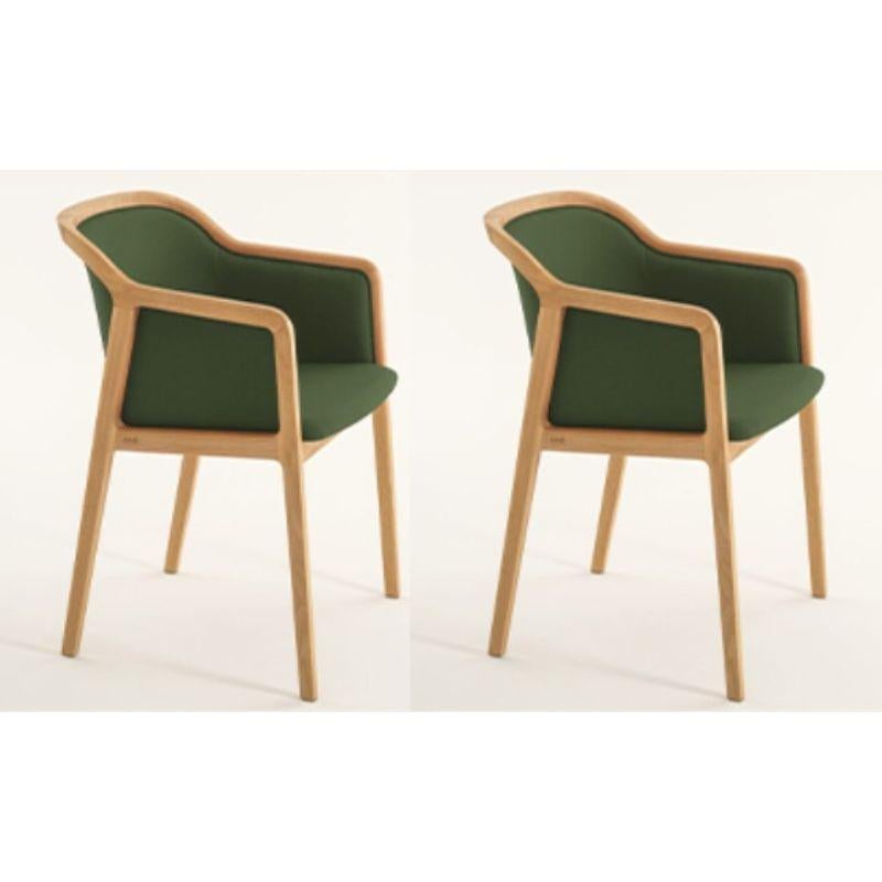 Set of 2, Vienna soft little armchair, palm by Colé Italia with Emmanuel Gallina
Dimensions: H 78, W 53, D 50 cm
Materials: Natural beechwood little armchair with upholstered seat and back (Cat C)

Also available: Vienna chair, Vienna little