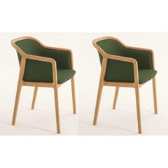 Set of 2, Vienna Soft Little Armchair, Palm by Colé Italia