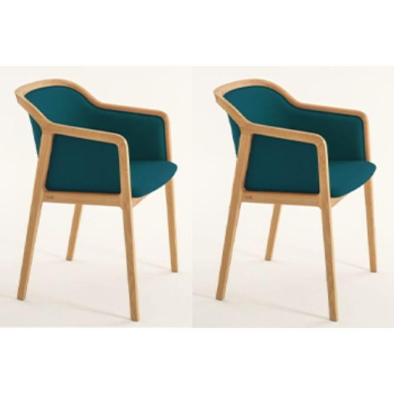 Set of 2, Vienna Soft Little armchair, Azur by Colé Italia with Emmanuel Gallina
Dimensions: H 78, W 53, D 50 cm
Materials: Natural beechwood little armchair with upholstered seat and back (Cat C)

Also Available: Vienna Chair, Vienna Little