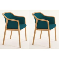 Set of 2, Vienna Soft Little Armchairs, Azur by Colé Italia