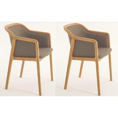 Set of 2, Vienna Soft Little Armchairs, Chrome by Colé Italia