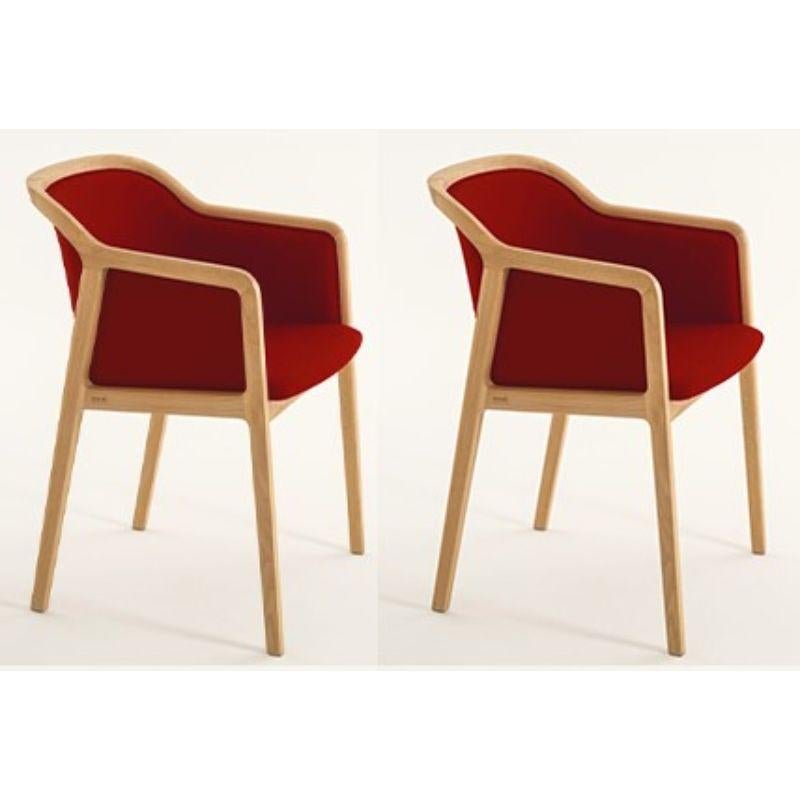 Set of 2, Vienna soft little armchair, heart by Colé Italia with Emmanuel Gallina
Dimensions: H 78, W 53, D 50 cm
Materials: Natural beechwood little armchair with upholstered seat and back (Cat C)

Also available: Vienna chair, Vienna little