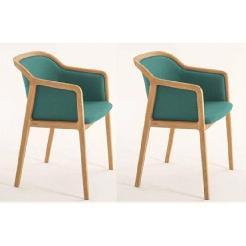 Set of 2, Vienna Soft Little Armchair, Tropic by Colé Italia with Emmanuel Gallina
Dimensions: H 78, W 53, D 50 cm
Materials: Natural beechwood little armchair with upholstered seat and back (Cat C)

Also Available: Vienna Chair, Vienna Little