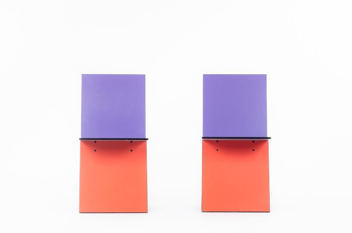 Européen Ensemble de 2 chaises Vilbert de Verner Panton pour Ikea 1990