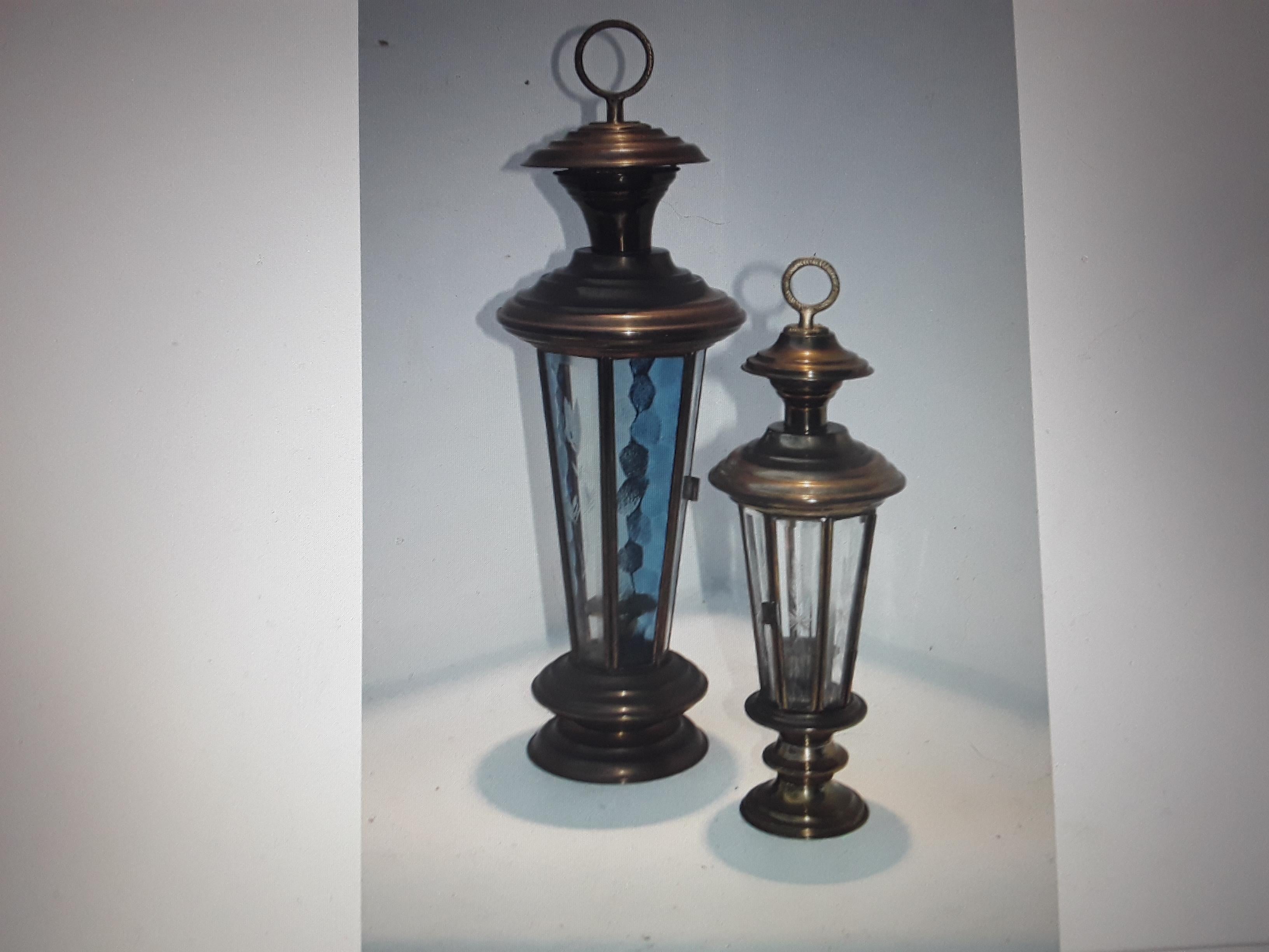 Set of 2 Vintage 1960's Candle Lit Lanterns For Sale 1