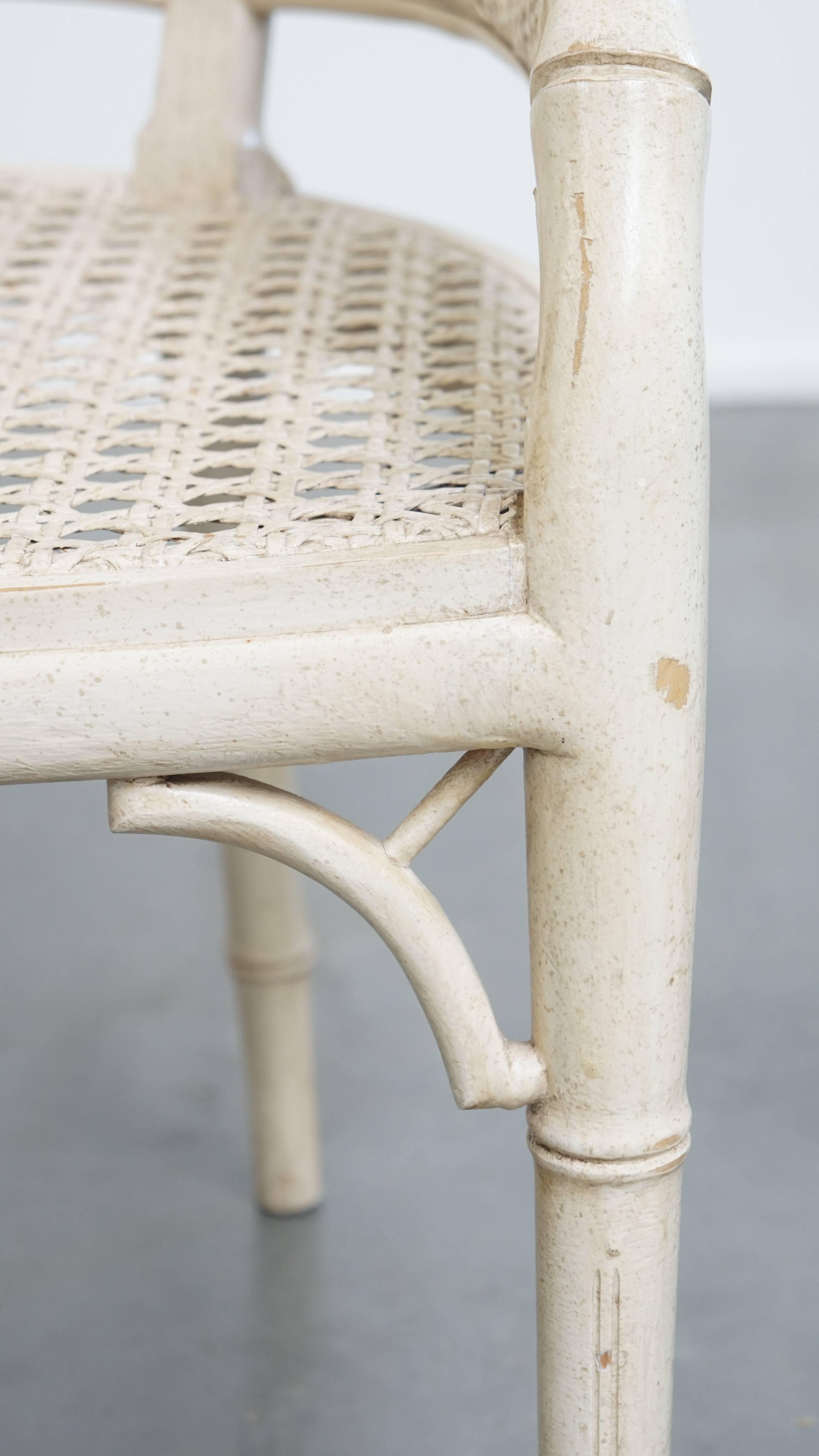Set of 2 Vintage 1970s Chairs Made of Rattan and Bamboo For Sale 9