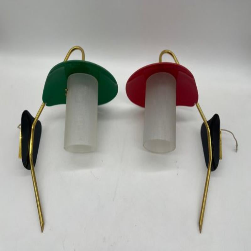 Set of 2 Vintage Acrylic Wall Lights, 1970s For Sale 1