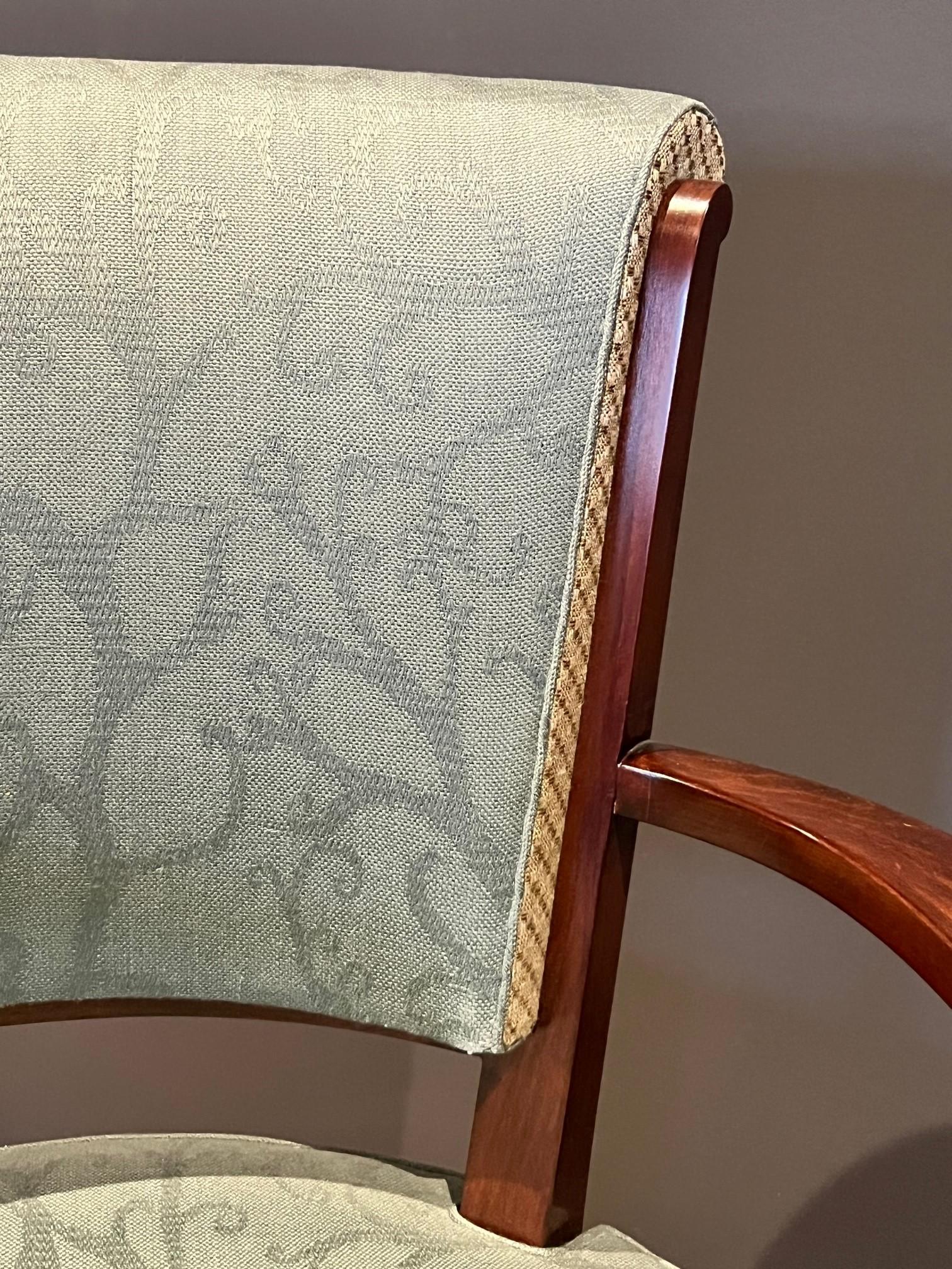 Set of 2 Vintage Art Deco Dining Room Armchairs For Sale 3