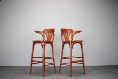 Set of 2 Vintage Bar Stools by TON, 1980