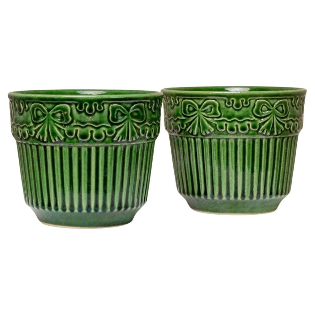 Lot de 2 pots de fleurs en céramique Vintage By Model No 603-14 Allemagne de l
Ouest, années 1980