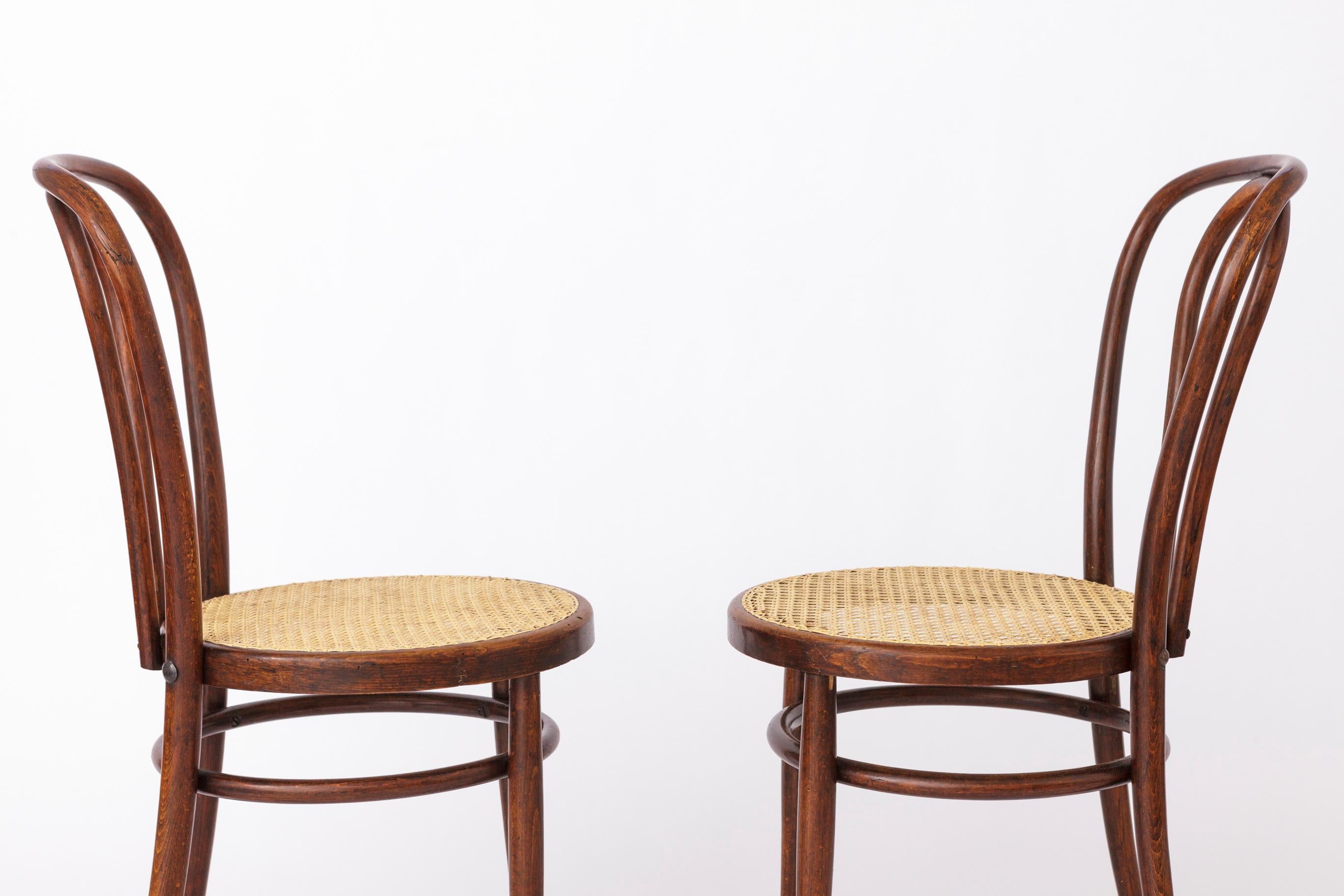 2 Stühle aus Bugholz - 1950er-1960er Jahre, Buchenholz, Neue Wiener Weberei im Angebot 2