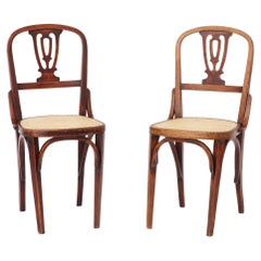 Set of 2 Vintage Bentwood Dining Chairs  Austria 1930s–50s  Beechwood