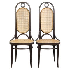 Ensemble de 2 chaises de salle à manger vintage Long John de Thonet Design en bois cintré