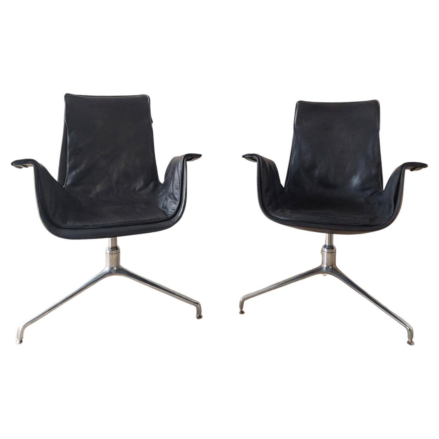 Set of 2 Vintage 'Bird' Chairs by Preben Fabricius & Jorgen Kastholm, 1960s