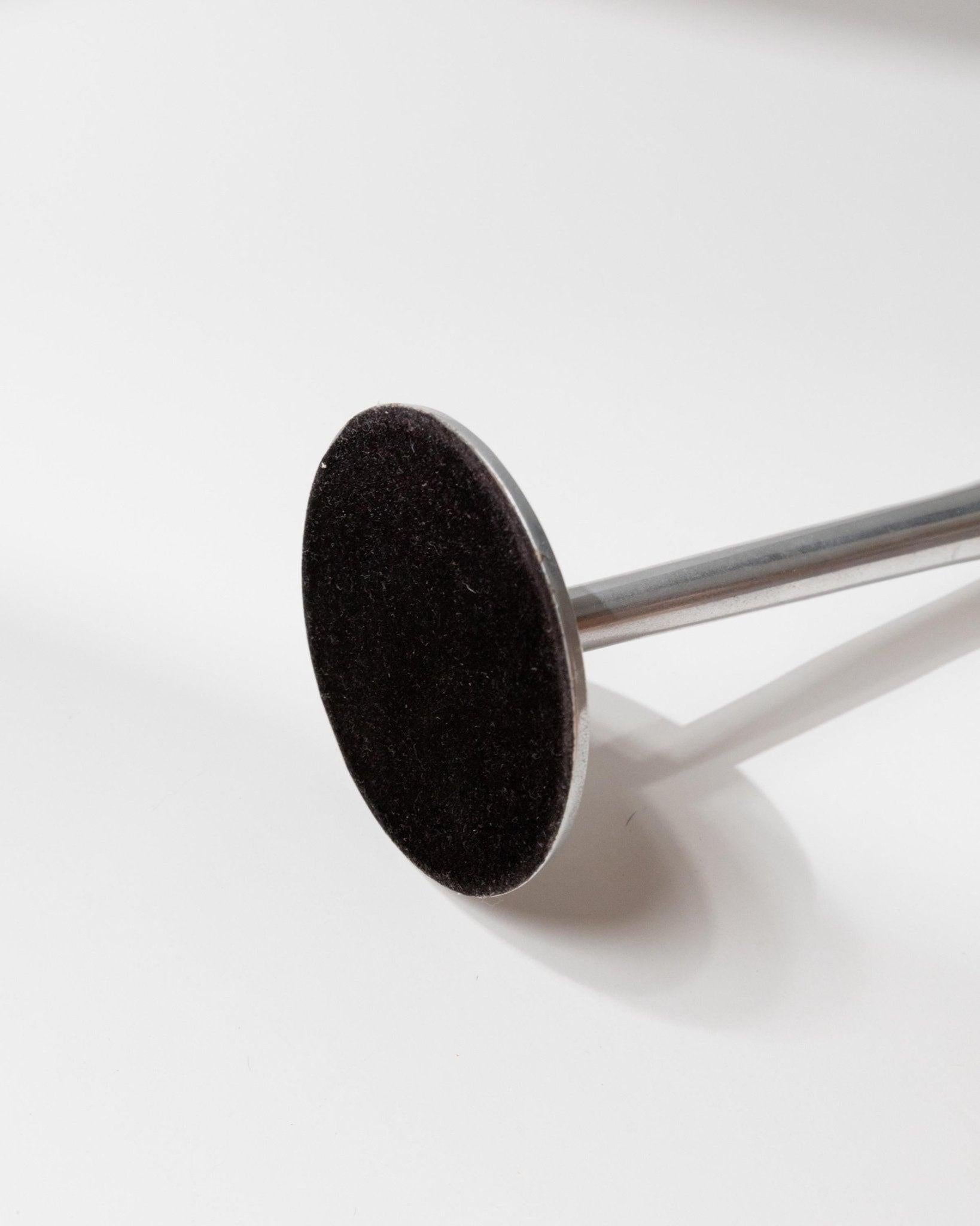 Set di 2 portacandele d'epoca in acciaio inossidabile, A Space Age, anni '70 in vendita 2