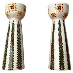 Set of 2 Vintage Ceramic Candleholders, 1970s